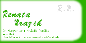 renata mrazik business card