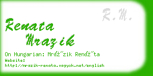 renata mrazik business card